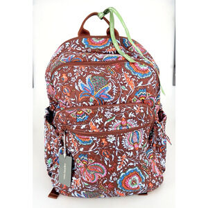 Vera Bradley Bancroft Backpack Quilted Marrakesh Cinnamon Paisley 50103 NWT